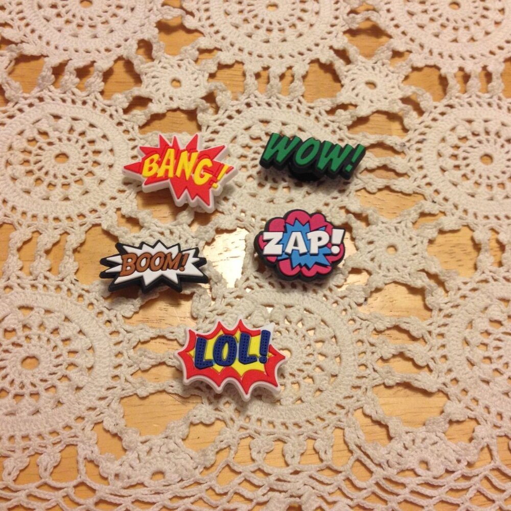 Comic Book / Cartoon Jibbitz, Shoe Charm for CROCS or similar shoe